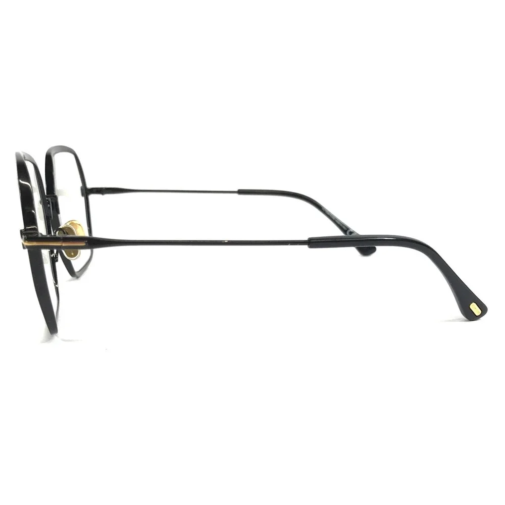Tom Ford Eyeglasses Frames TF6050-B 001 Black Hexagonal Full Rim 56-17-140